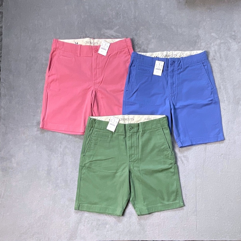 Crewcuts J.Crew Boys Classic Chino Shorts Bundle 3pk Size 14 NEW